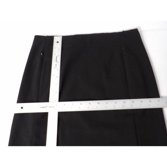 Diane Von Furstenburg Koto Pencil Skirt Sz 8 Black Zip Close Pockets Ponte Knit - Picture 13 of 15